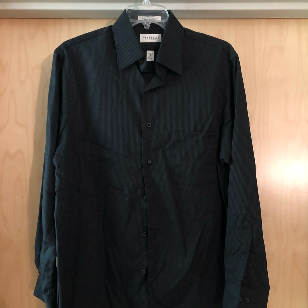 Van Heusen Black Stripes Dress Shirt